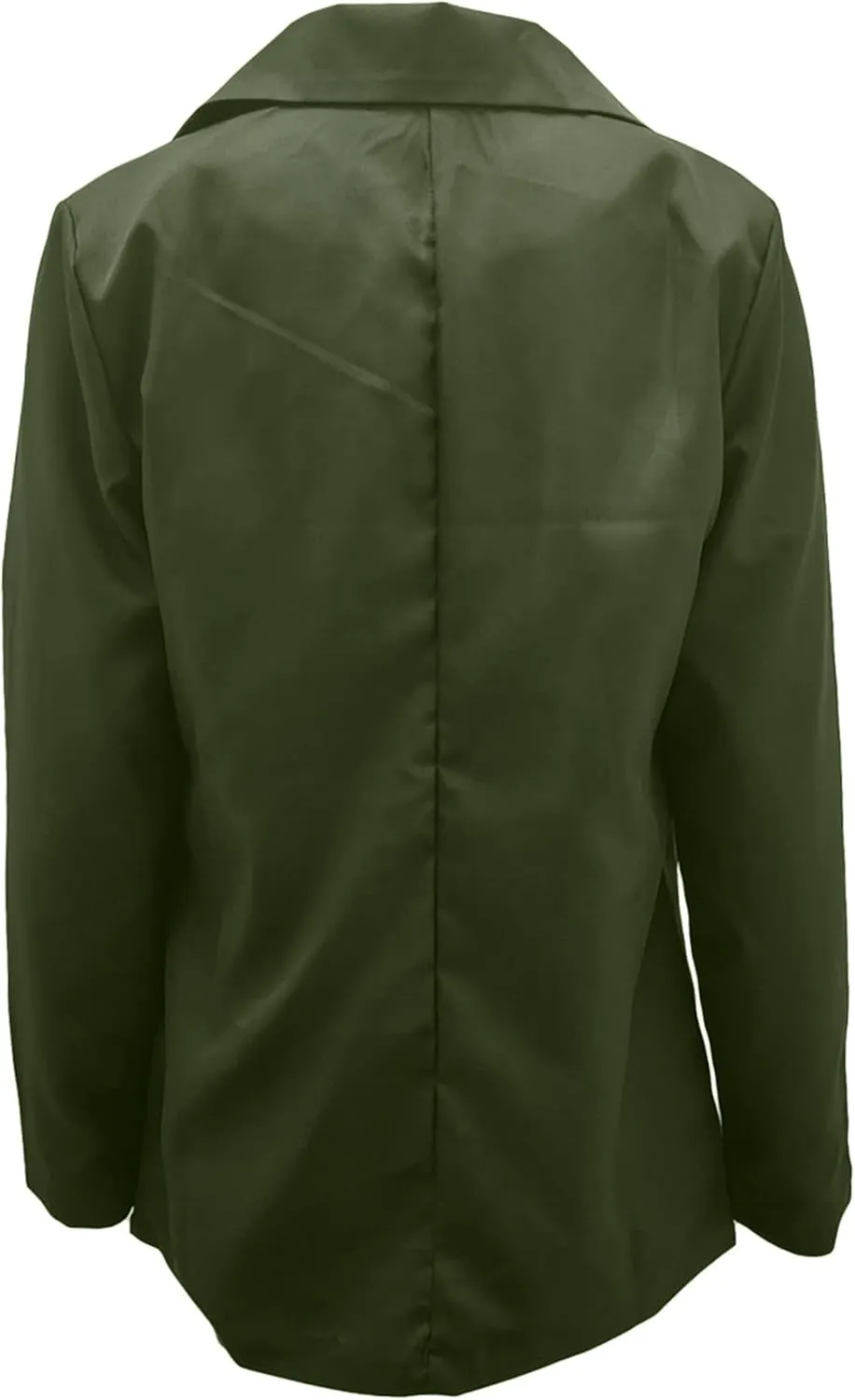 WIWIQS Women's Long Sleeve Open Front Blazer Lapel Work Office Casual Suit Solid Color Comfy Blazers