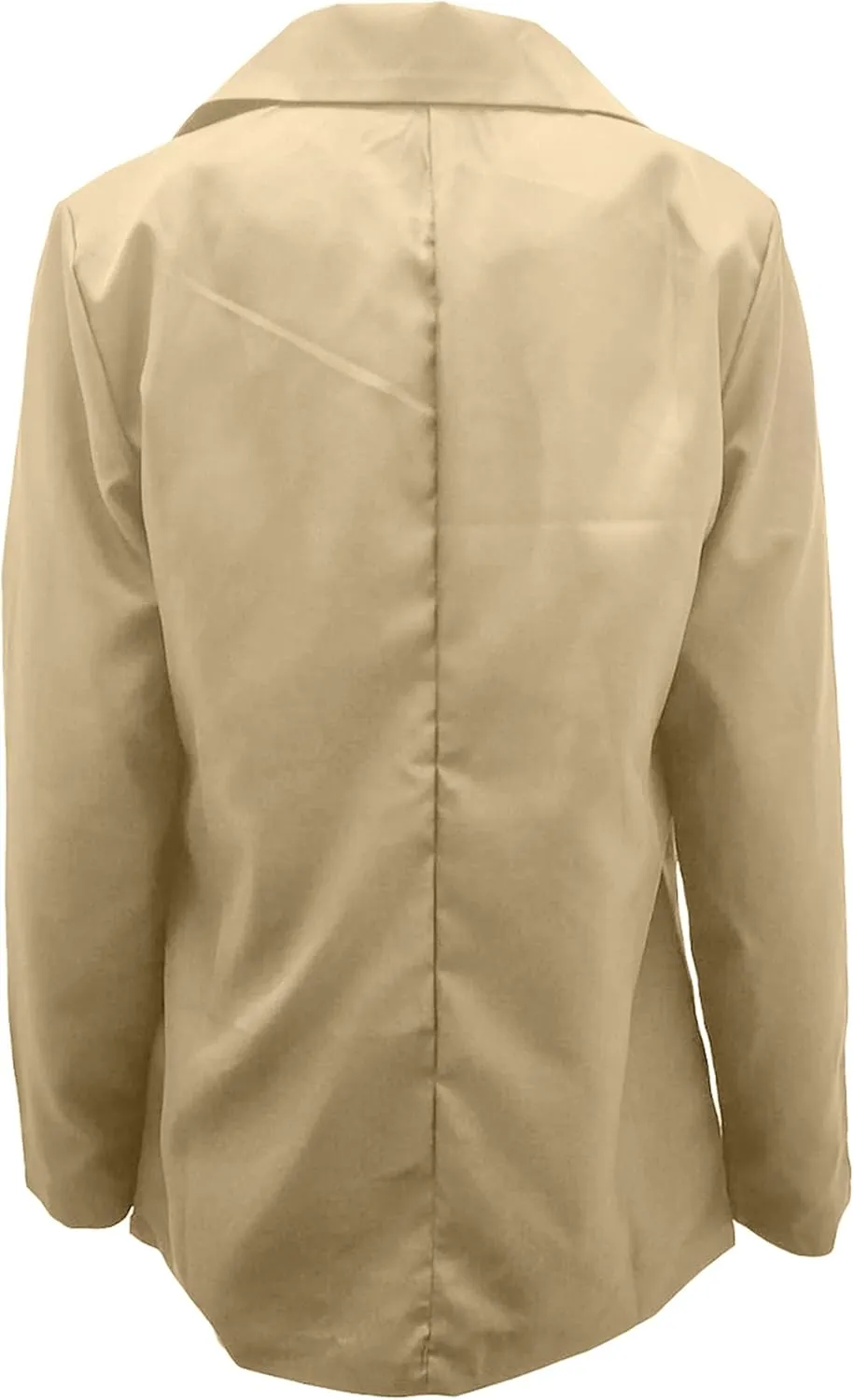 WIWIQS Women's Long Sleeve Open Front Blazer Lapel Work Office Casual Suit Solid Color Comfy Blazers