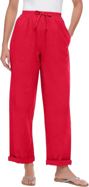 Woman Within Plus Size Seersucker Pant