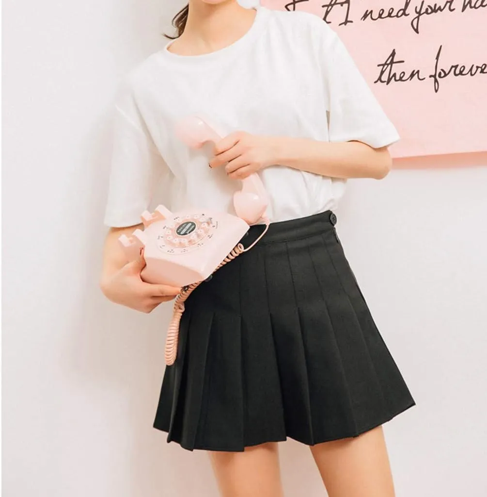 Women Cute Mini Pleated Skirt Summer Preppy Girl Y2k A-Line Skirts Casual Sexy High Waist Tennis Skater Short Skirt