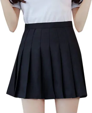 Women Cute Mini Pleated Skirt Summer Preppy Girl Y2k A-Line Skirts Casual Sexy High Waist Tennis Skater Short Skirt