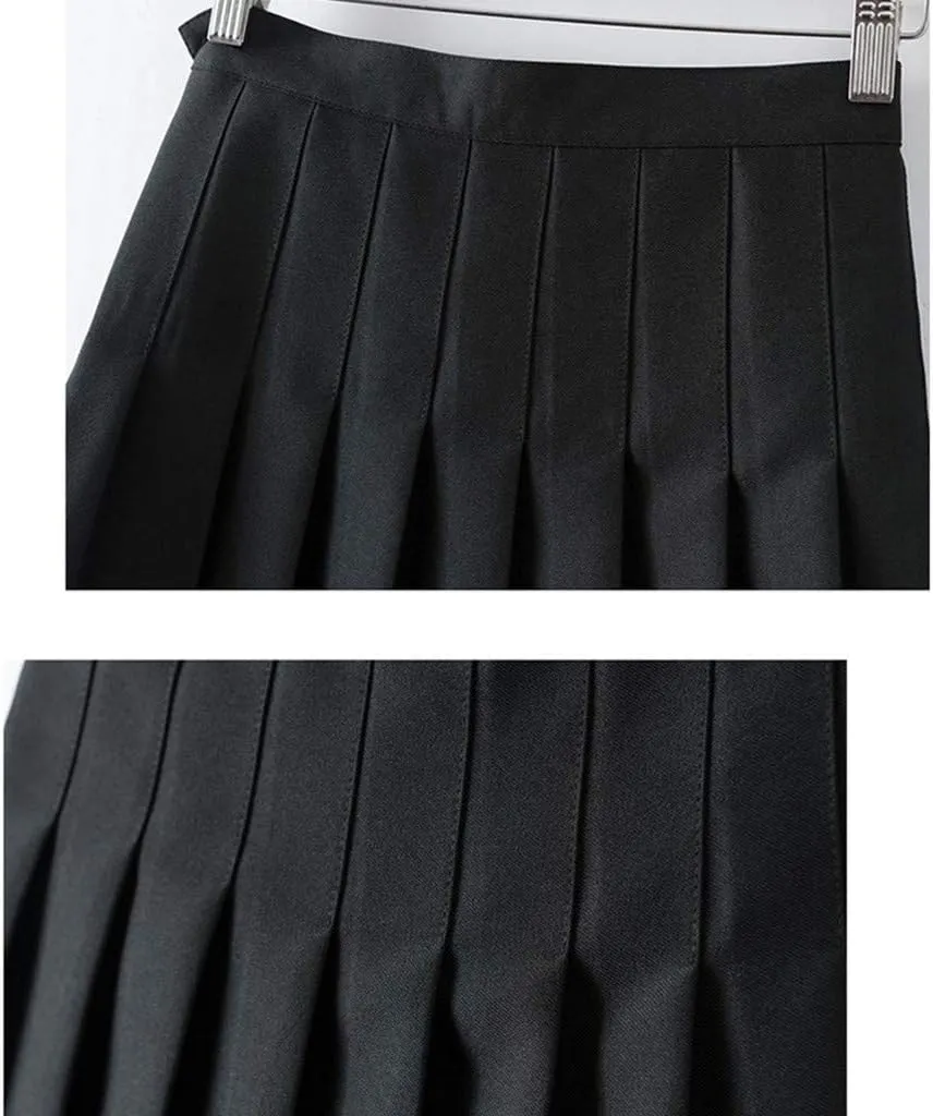 Women Cute Mini Pleated Skirt Summer Preppy Girl Y2k A-Line Skirts Casual Sexy High Waist Tennis Skater Short Skirt