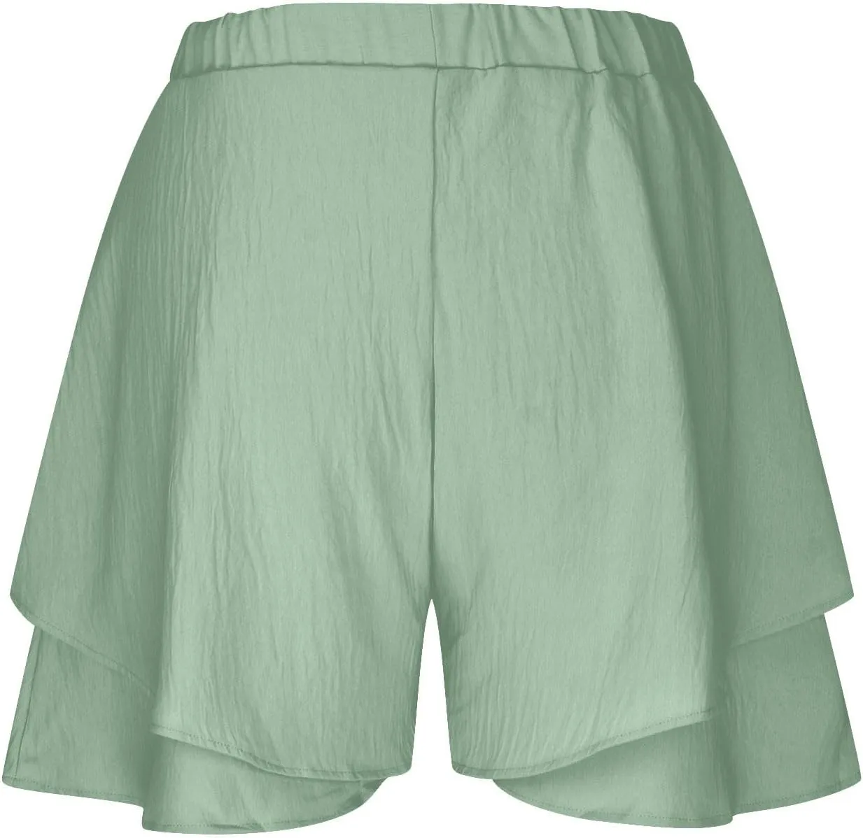 Women High Waist Ruffle Mini Shorts Skirt Layered Ruffle Hem Flared Short Flowy Casual Swing Beach Mini Short Skirt
