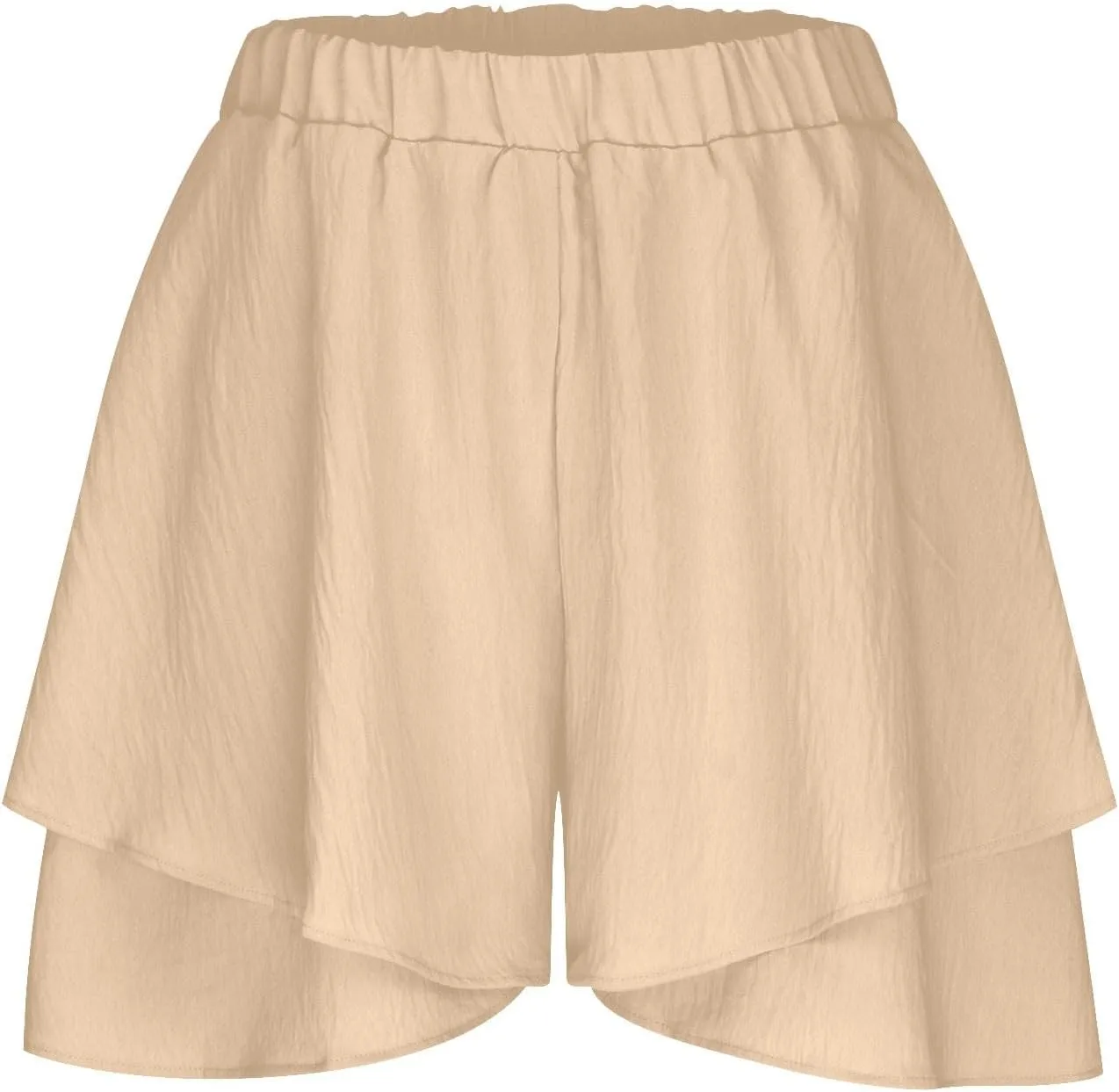 Women High Waist Ruffle Mini Shorts Skirt Layered Ruffle Hem Flared Short Flowy Casual Swing Beach Mini Short Skirt