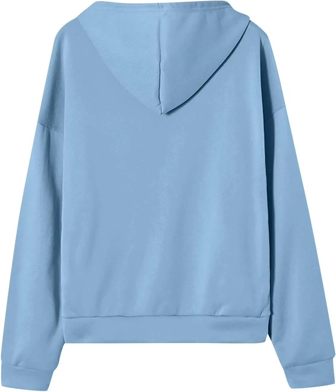 Women Zip Up Hoodie Long Sleeve Oversized Sweatshirts Y2K Jacket Pockets Patchwork Design Drawstring Hooded Jacket