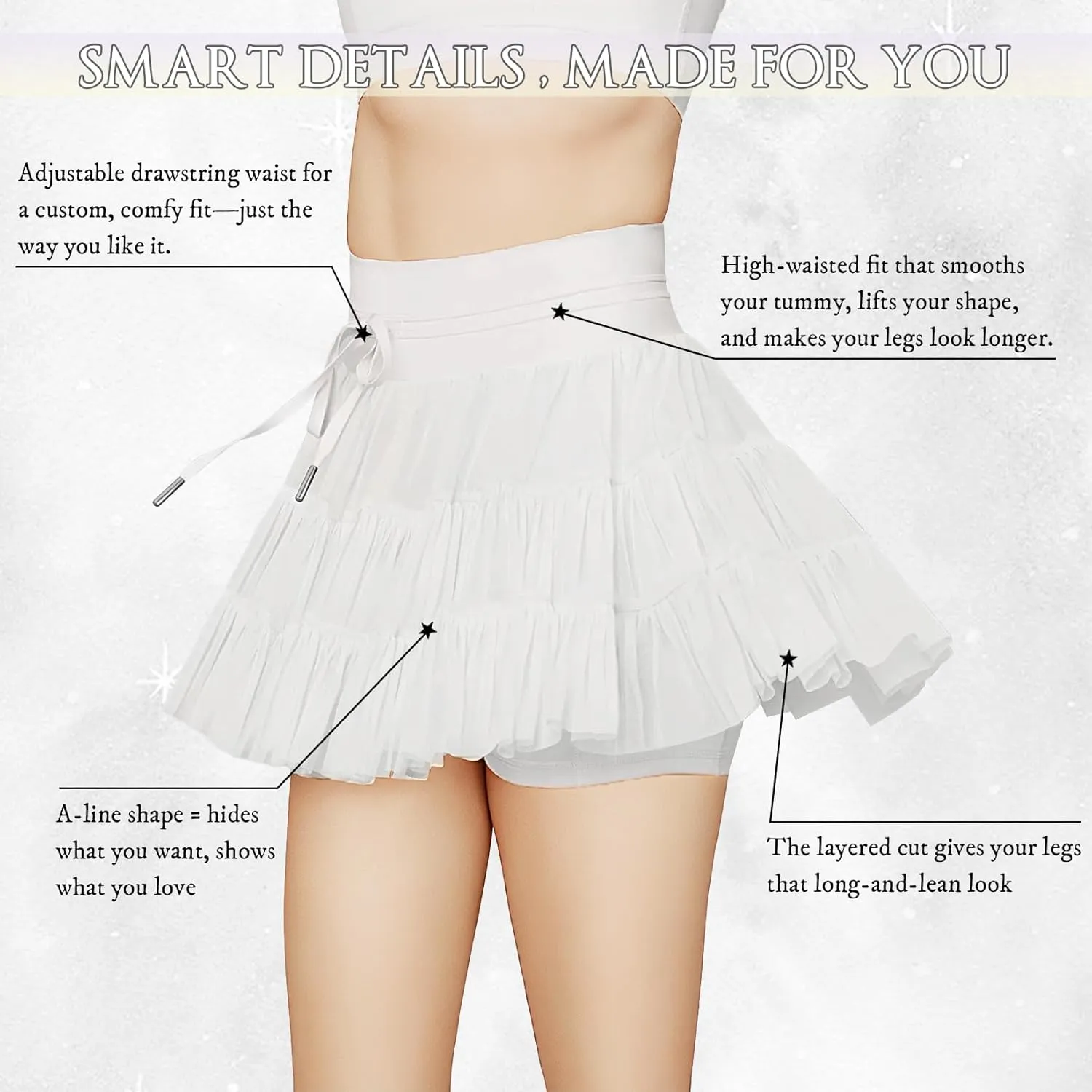 Women's Athletic Pleated Skort with Pockets - High Waisted Tennis Skirt with Built-in Shorts for Golf, Running & Casual Wear