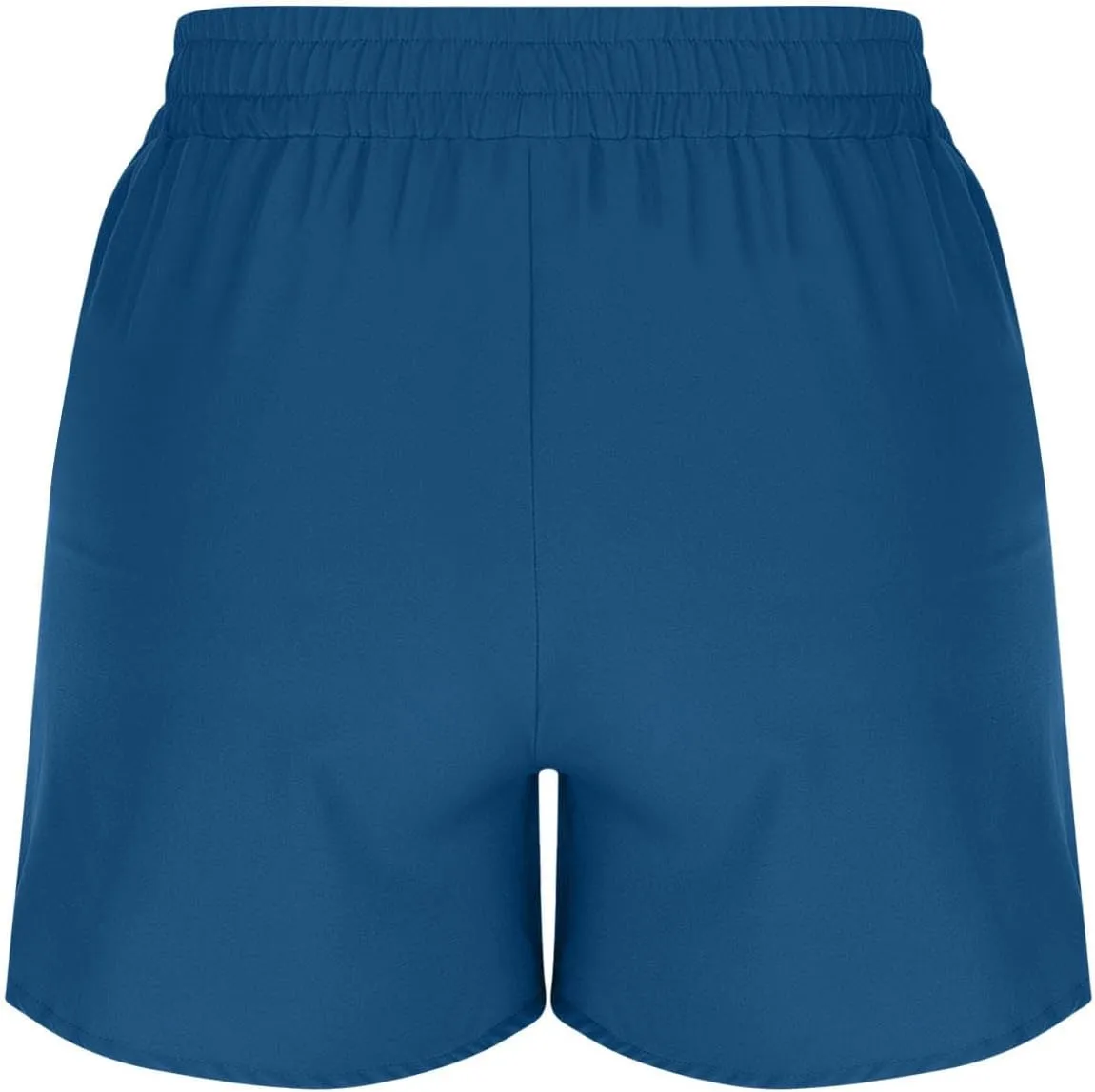 Women's Athletic Shorts High Waisted Running Solid Shorts with Zip Pocket Side Split Short Gym Elastic Workout Pants