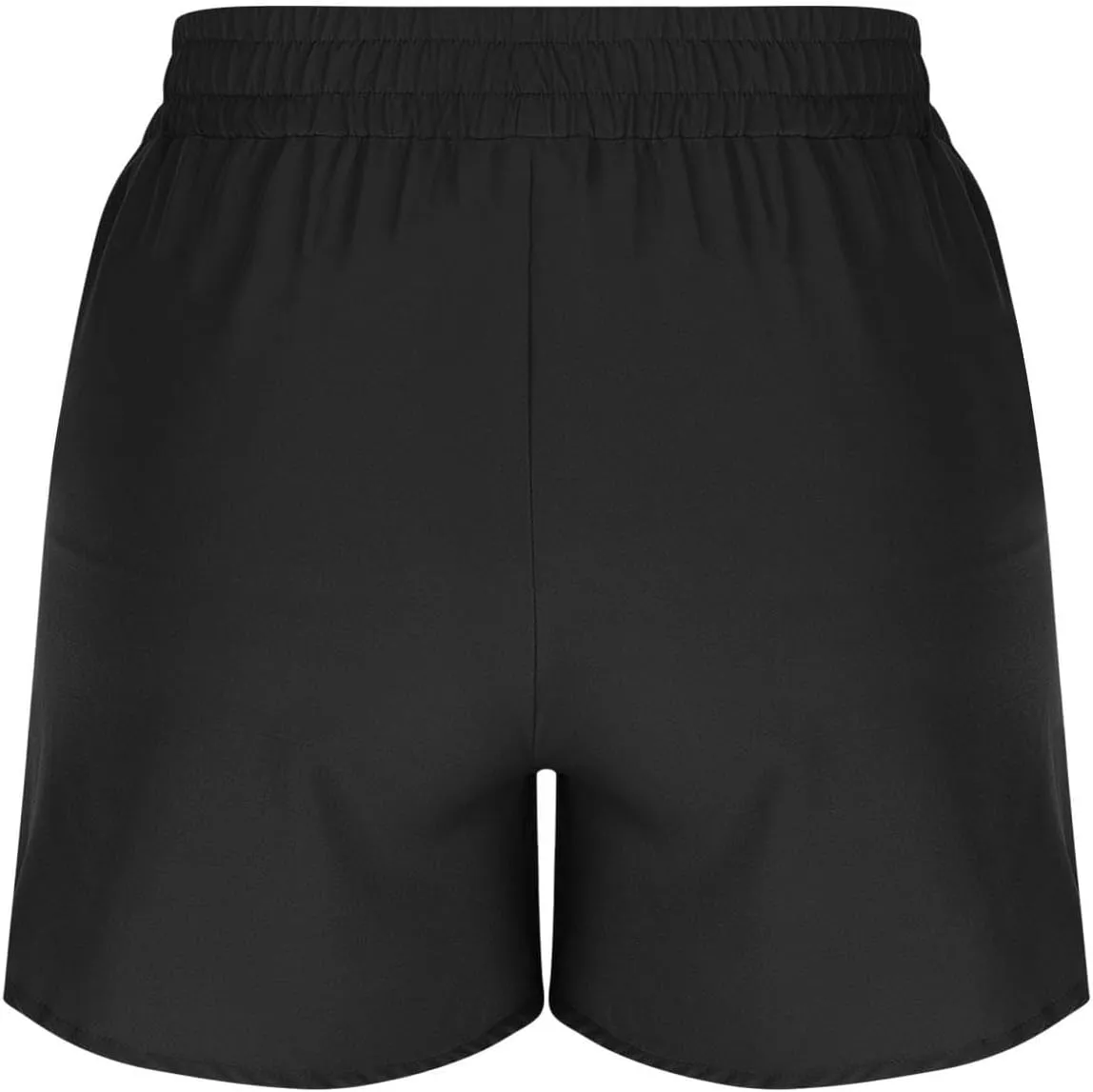 Women's Athletic Shorts High Waisted Running Solid Shorts with Zip Pocket Side Split Short Gym Elastic Workout Pants