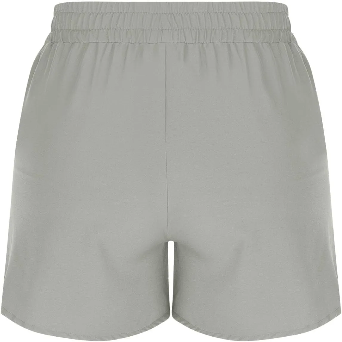 Women's Athletic Shorts High Waisted Running Solid Shorts with Zip Pocket Side Split Short Gym Elastic Workout Pants