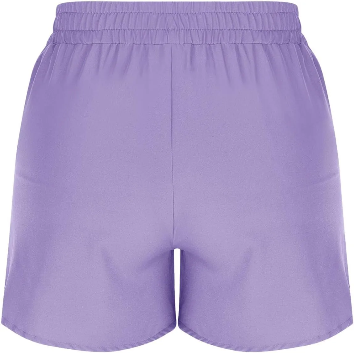 Women's Athletic Shorts High Waisted Running Solid Shorts with Zip Pocket Side Split Short Gym Elastic Workout Pants