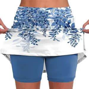 Womens Athletic Skirt with Shorts Mini Golf Tennis Running Workout Lightweight Comfy Oversized Skort Skirts with Pockets