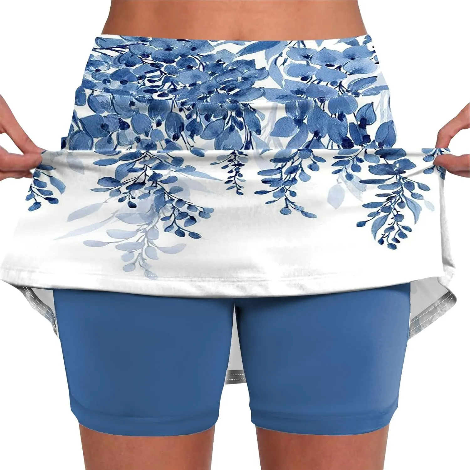 Womens Athletic Skirt with Shorts Mini Golf Tennis Running Workout Lightweight Comfy Oversized Skort Skirts with Pockets