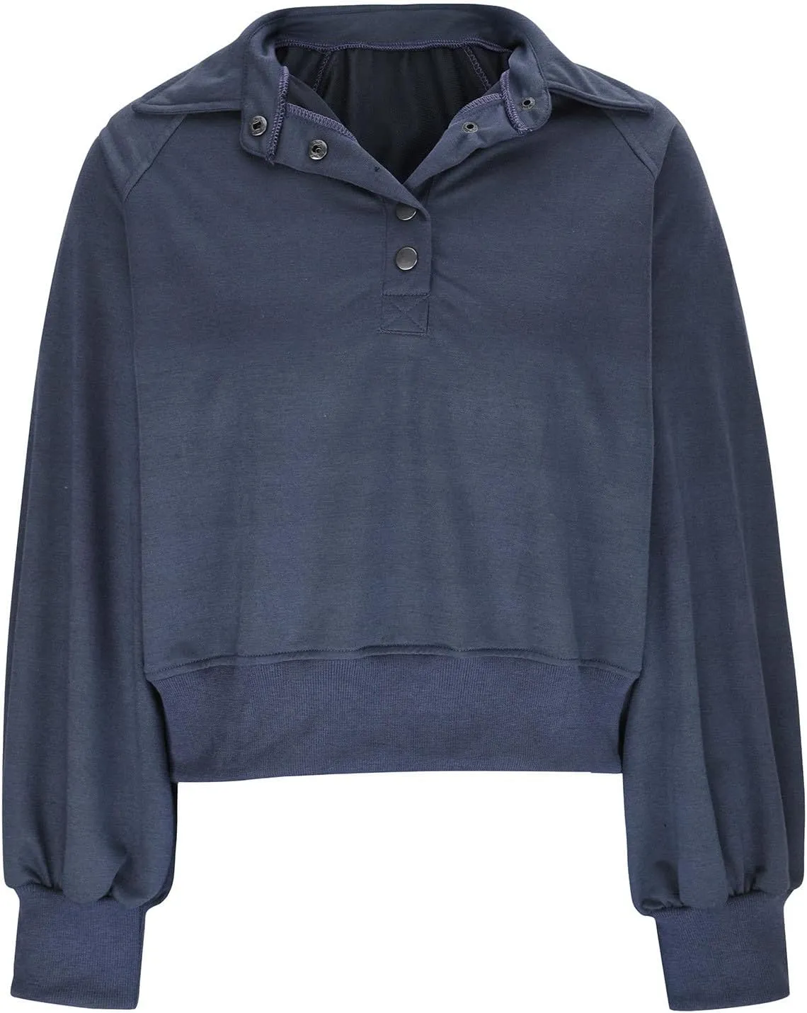Womens Casual Button v Neck Hoodies Oversized Long Sleeve Hooded Pullover Sweatshirt Tops Fall Fashion Clothes 2023
