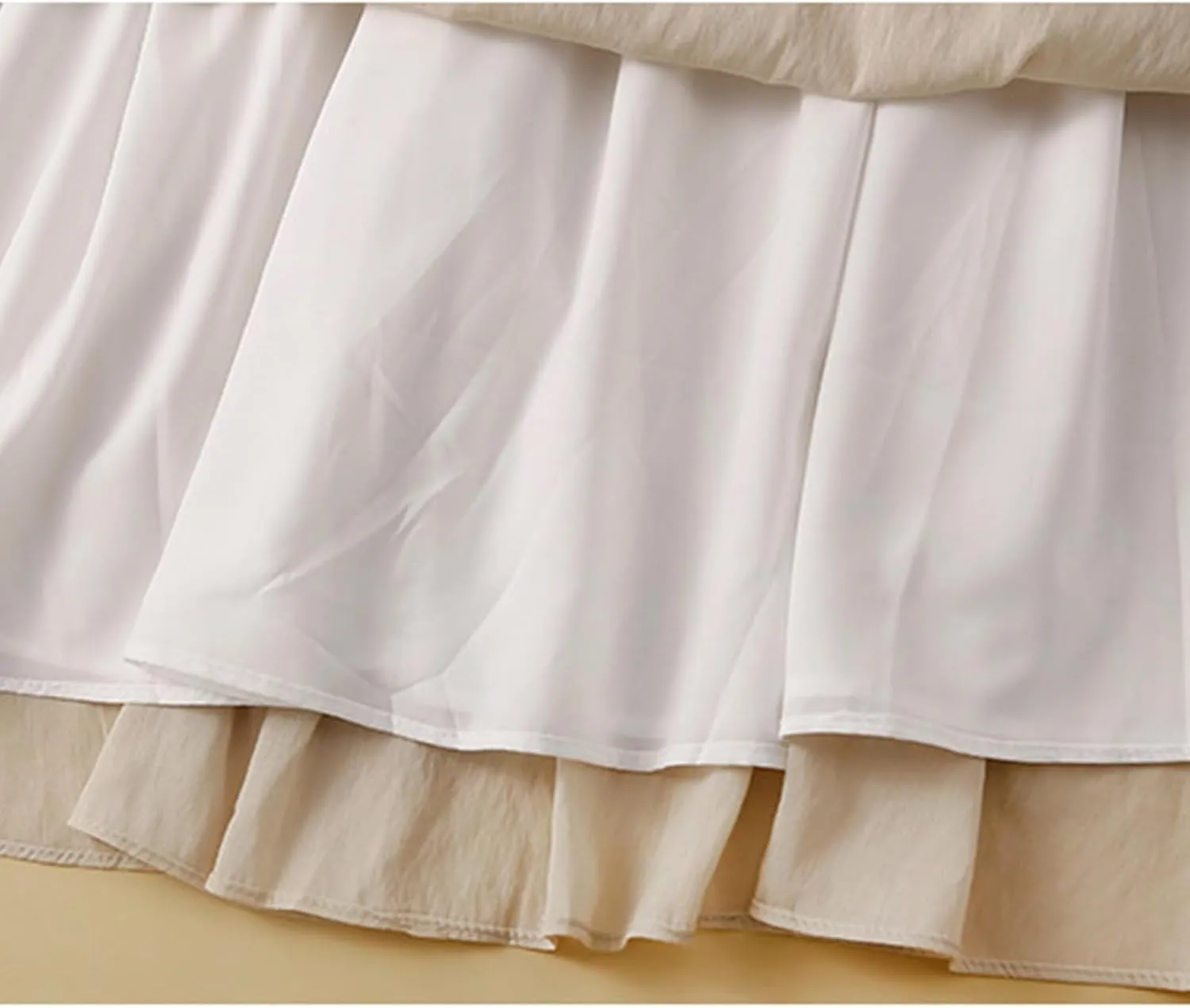 Women's Cotton Linen Retro Skirt Summer Casual Flowy A-Line Midi Skirts Color Block Tie Elastic Waist Beach Skirt