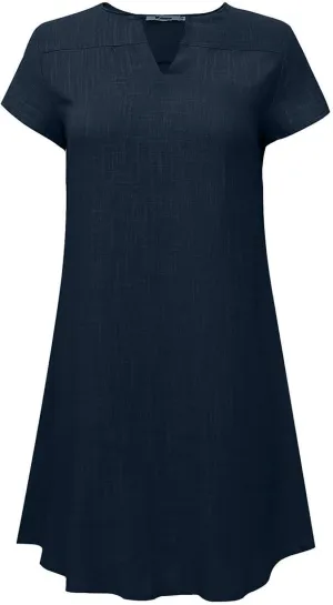Womens Cotton Linen T Shirt Dress Summer Casual Short Sleeve V Neck Beach A-Line Dress Plus Size Flowy Mini Dresses
