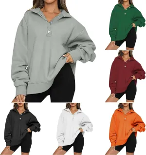 Women's Fashion Hoodies & Sweatshirts Oversized Button Up Hoodie Sweatshirt Long Sleeve Fall Outfits Trendy y2k Clothes