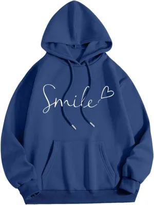 Womens Hooded Sweater Fashion Hoodies Oversized Sweatshirts Fall Pullover Loose Sweatshirt with Pocket Trendy
