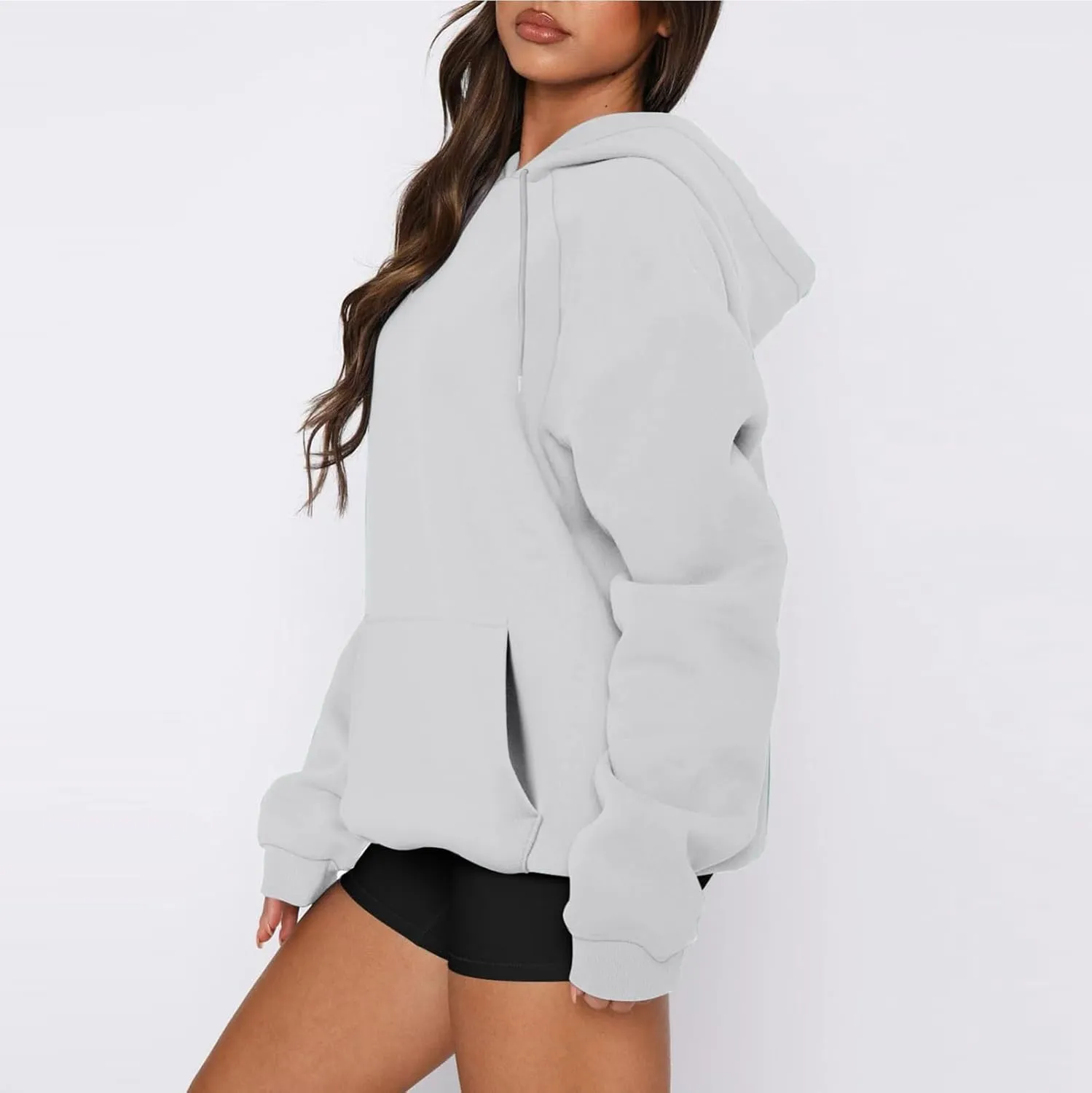 Womens Hoodie Lightweight Oversized Fleece Hooded Sweatshirt Baggy Comfy Soft Pullover Trendy Y2K Hoodies with Pocket