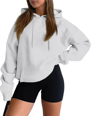 Womens Hoodie Lightweight Oversized Fleece Hooded Sweatshirt Baggy Comfy Soft Pullover Trendy Y2K Hoodies with Pocket
