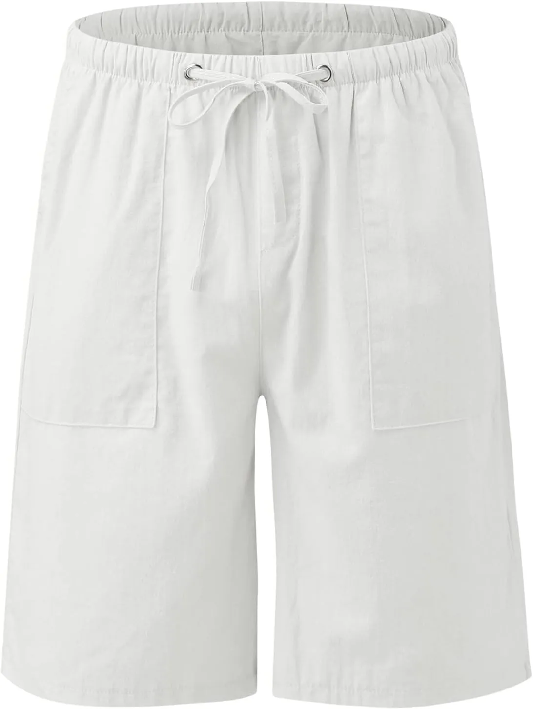 Women's Linen Capri Pants High Waisted Drawstring Pant Comfy Soft Trousers Casual Resort Wear Beach Clothes