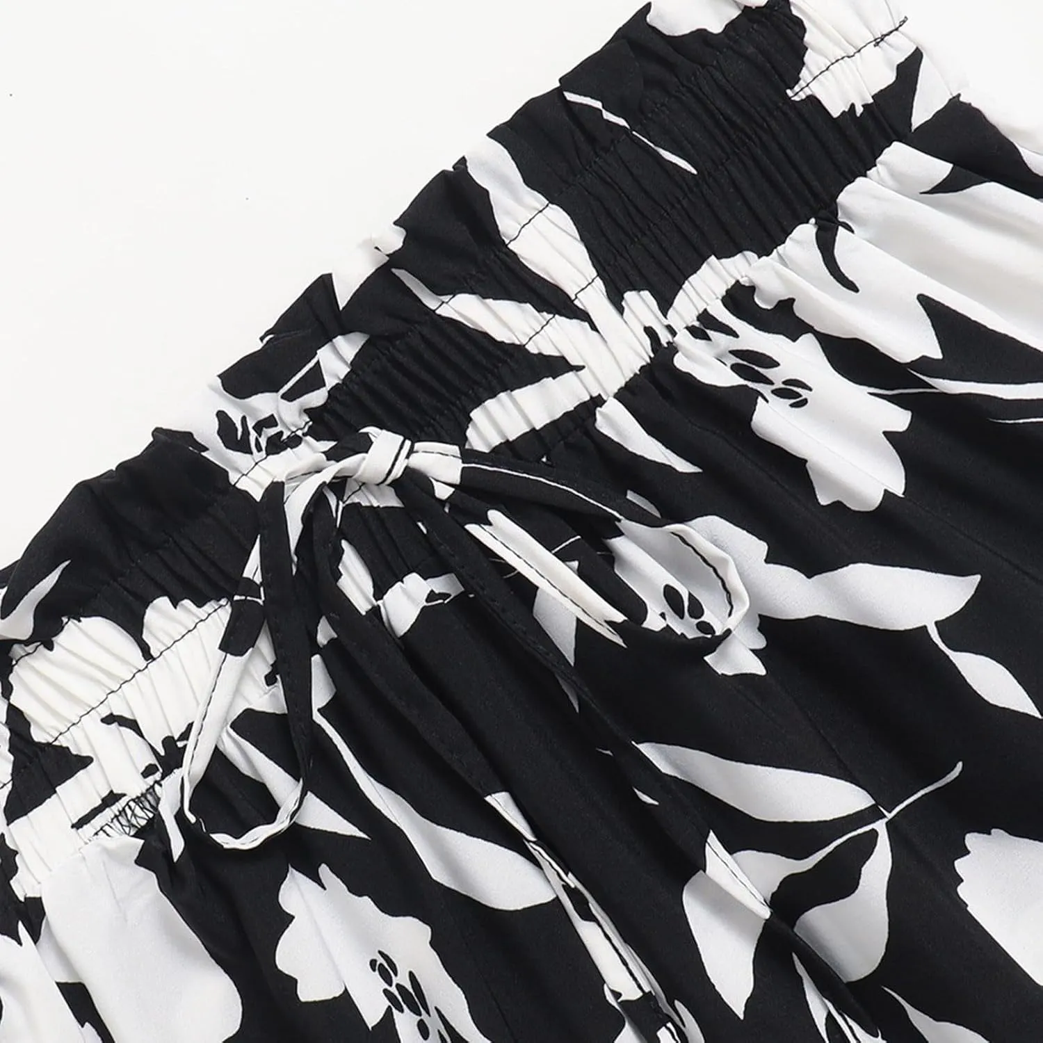 Womens Maxi Skirts Casual Drawstring High Slim Waist Flowy Summer Casual Elegant Beach Vacation Floral 2025