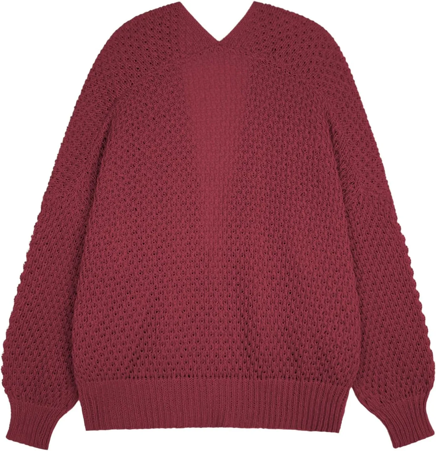 Women's Oversized Cute Crochet Cardigan Fall 2024 Casual Lightweight Hollow Out V Neck Open Front Sweater