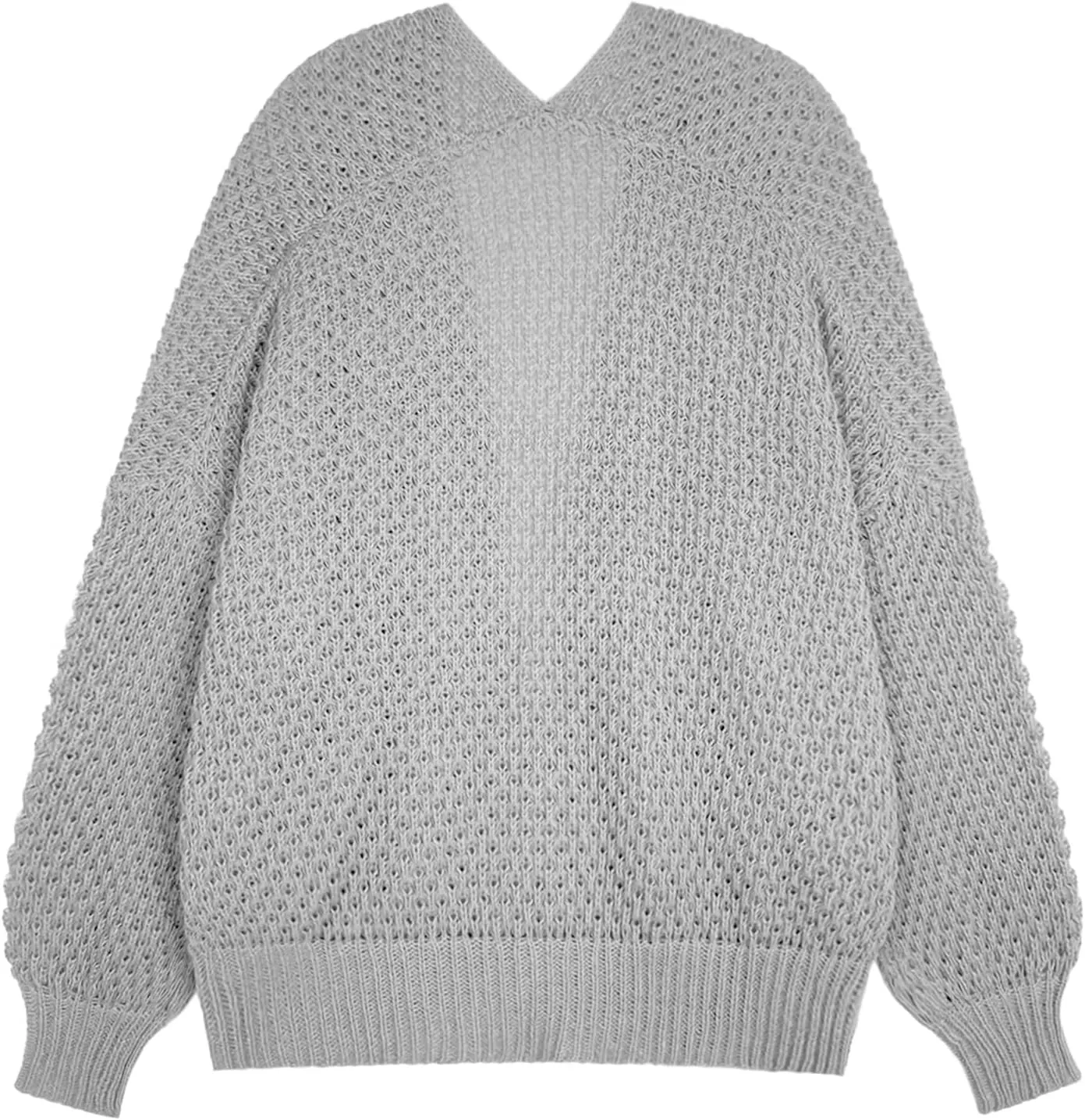 Women's Oversized Cute Crochet Cardigan Fall 2024 Casual Lightweight Hollow Out V Neck Open Front Sweater