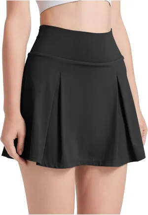Womens Ruffle Mini Skirt Beach Vacation High Waisted 2025 Trendy Casual Summer Pocket Flowy Skirts Athletic Slim