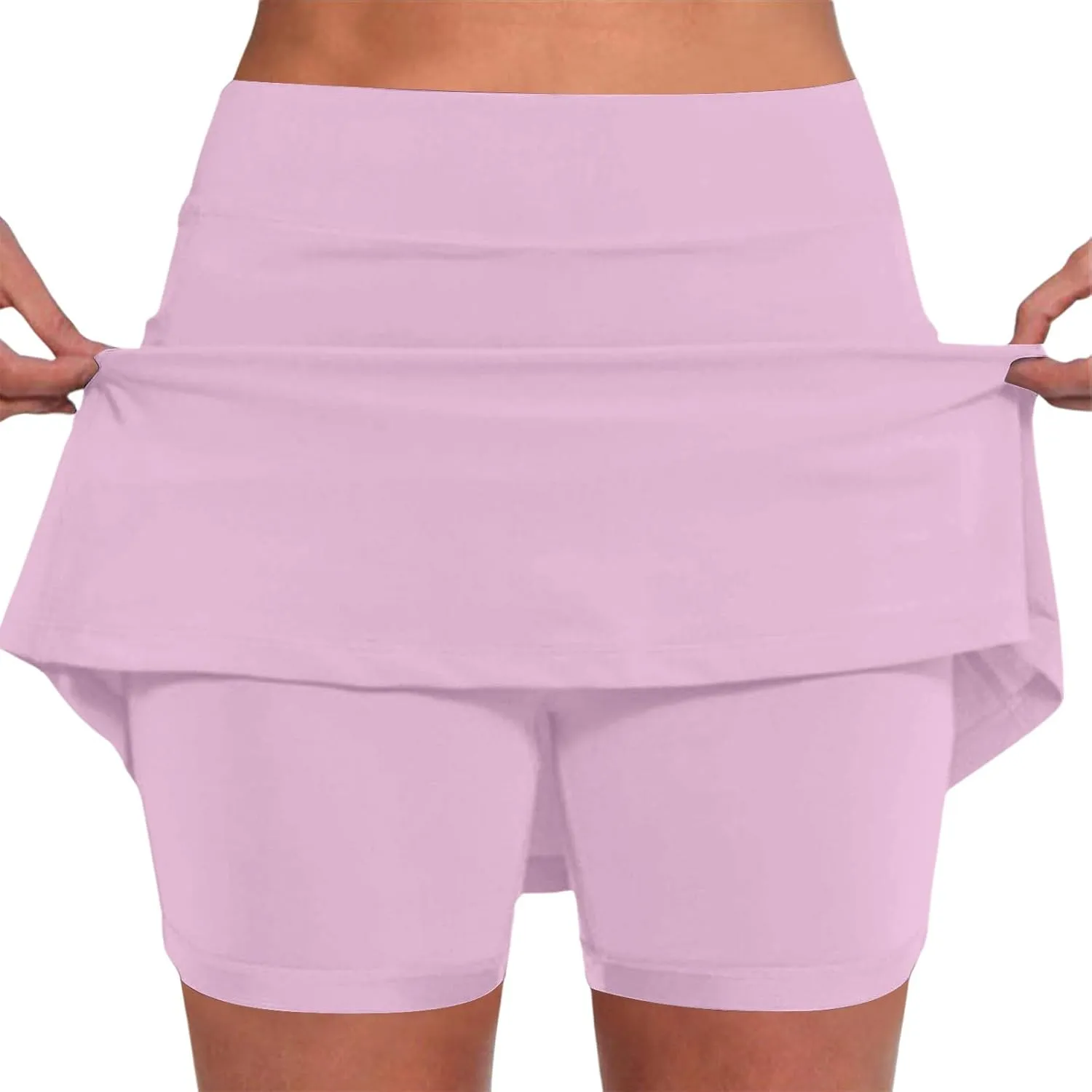 Womens Skorts with Pockets Tennis Golf Skirts Tummy Control Workout Skort High Waist Athletic Sports Pants Skirt