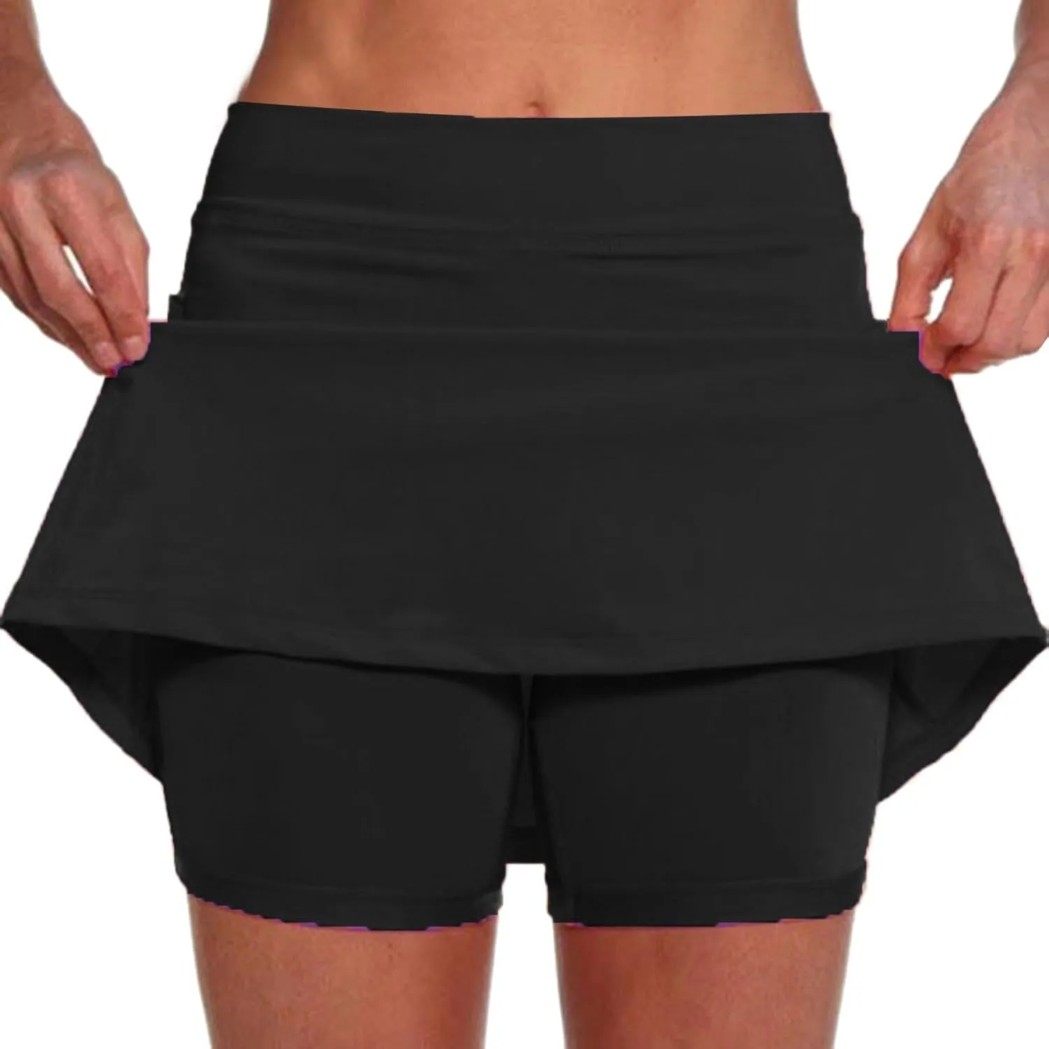 Womens Skorts with Pockets Tennis Golf Skirts Tummy Control Workout Skort High Waist Athletic Sports Pants Skirt