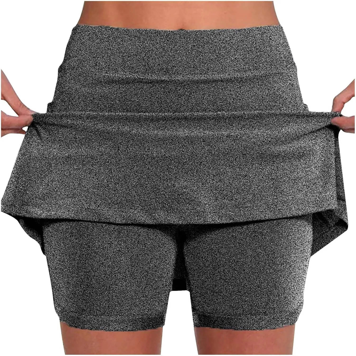 Womens Skorts with Pockets Tummy Control Plus Size Skorts Dressy Casual High Waist Athletic Shorts Trendy Skirts