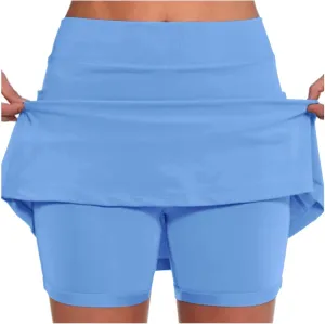 Womens Skorts with Pockets Tummy Control Plus Size Skorts for Women High Waist Athletic Sports Pants Skirt Casual Shorts