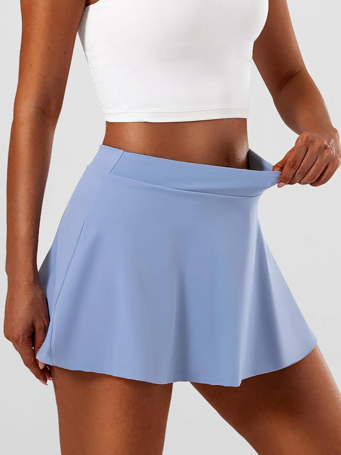Womens Tennis Skirt High Waisted Athletic Skort Pleated Tennis Skirt with Shorts Pocket Golf Running Pickleball