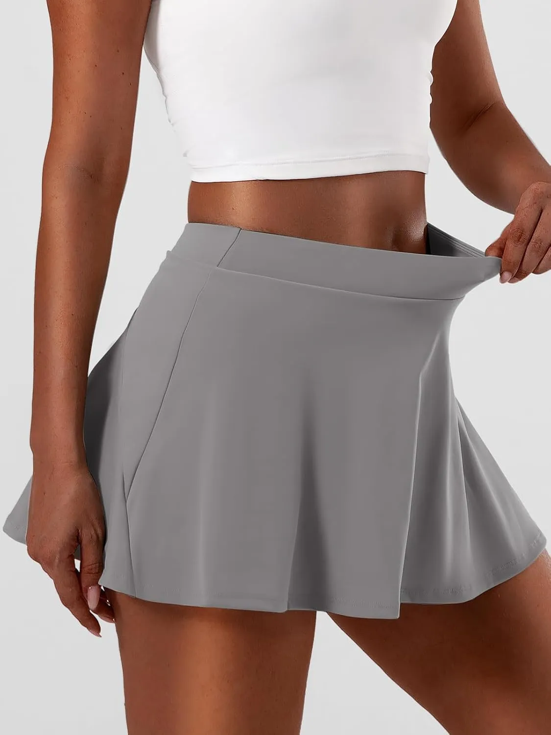 Womens Tennis Skirt High Waisted Athletic Skort Pleated Tennis Skirt with Shorts Pocket Golf Running Pickleball