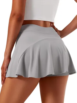 Womens Tennis Skirt High Waisted Athletic Skort Pleated Tennis Skirt with Shorts Pocket Golf Running Pickleball