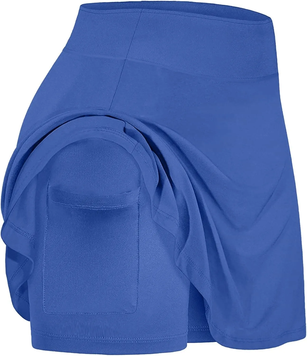 Women's Tennis Skirts with Pockets Shorts Underneath High Waist Workout Skorts Casual Layered Skinny Golf Skirts