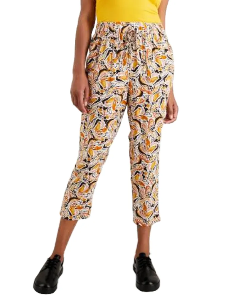 Women's Vibrant Floral Print Cropped Trousers