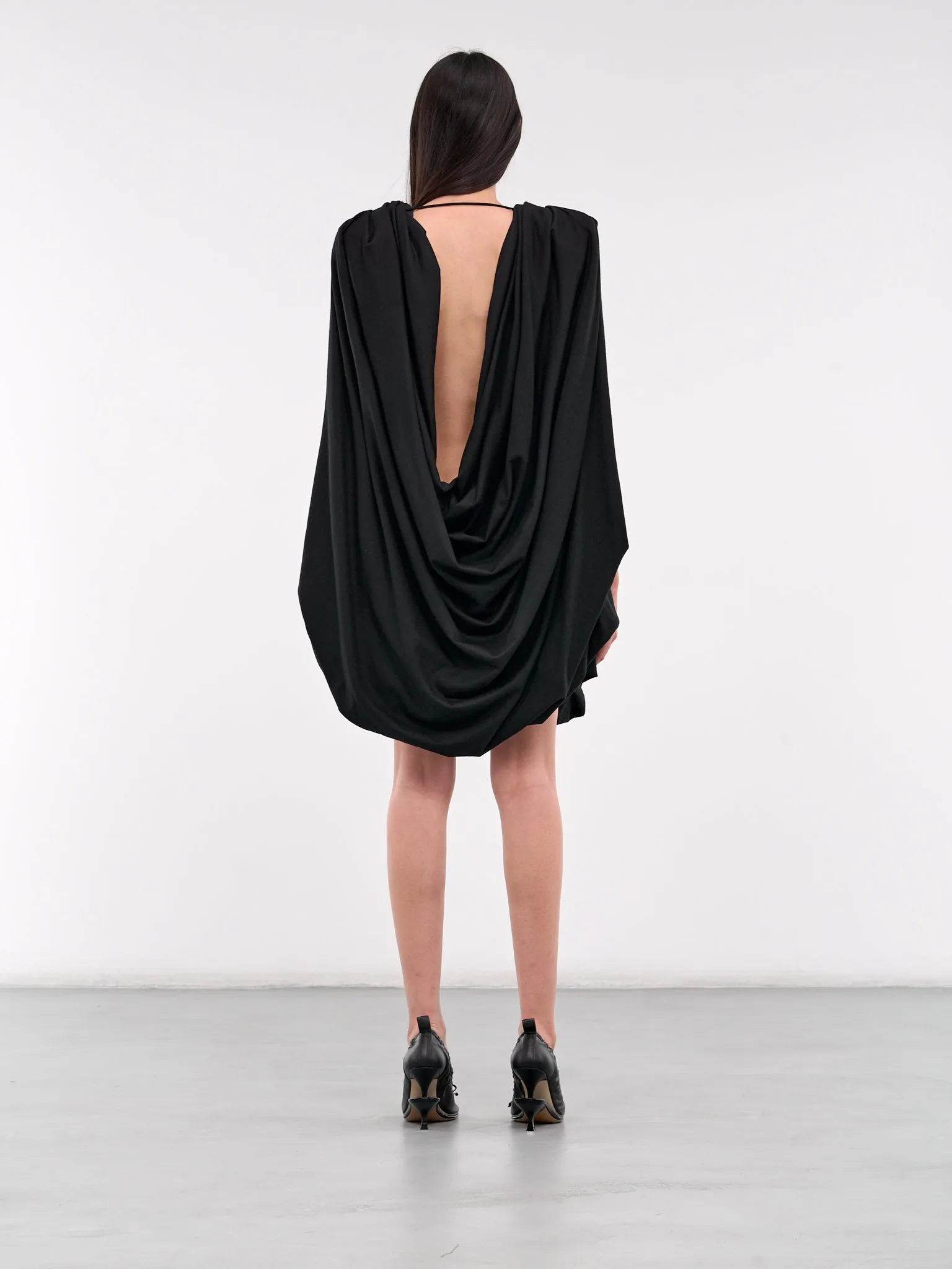 Wool Draped Tunic (09SH02BK-BLACK)