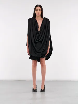 Wool Draped Tunic (09SH02BK-BLACK)