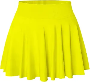 YOAKAKU Pleated Tennis Skater Skirts for Women with Pocket Shorts Flowy Golf Athletic Skort Sports Mini Skirt