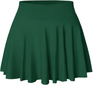 YOAKAKU Pleated Tennis Skater Skirts for Women with Pocket Shorts Flowy Golf Athletic Skort Sports Mini Skirt