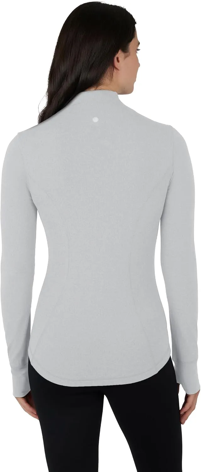 Yogalicious Full-Zip Lightweight Hooded Running Workout Yoga Lux Jacket with Pockets