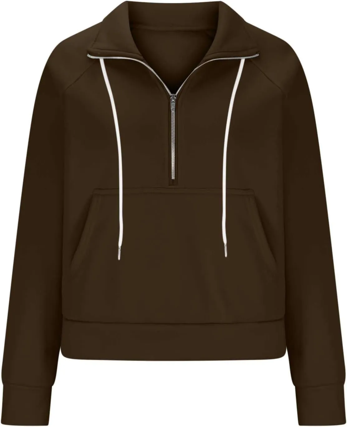 Zip Up Hoodie Women Cropped Long Sleeve Sweatshirts Trendy Pockets Jackets Spring Fall Daily Workout Pullover Tops