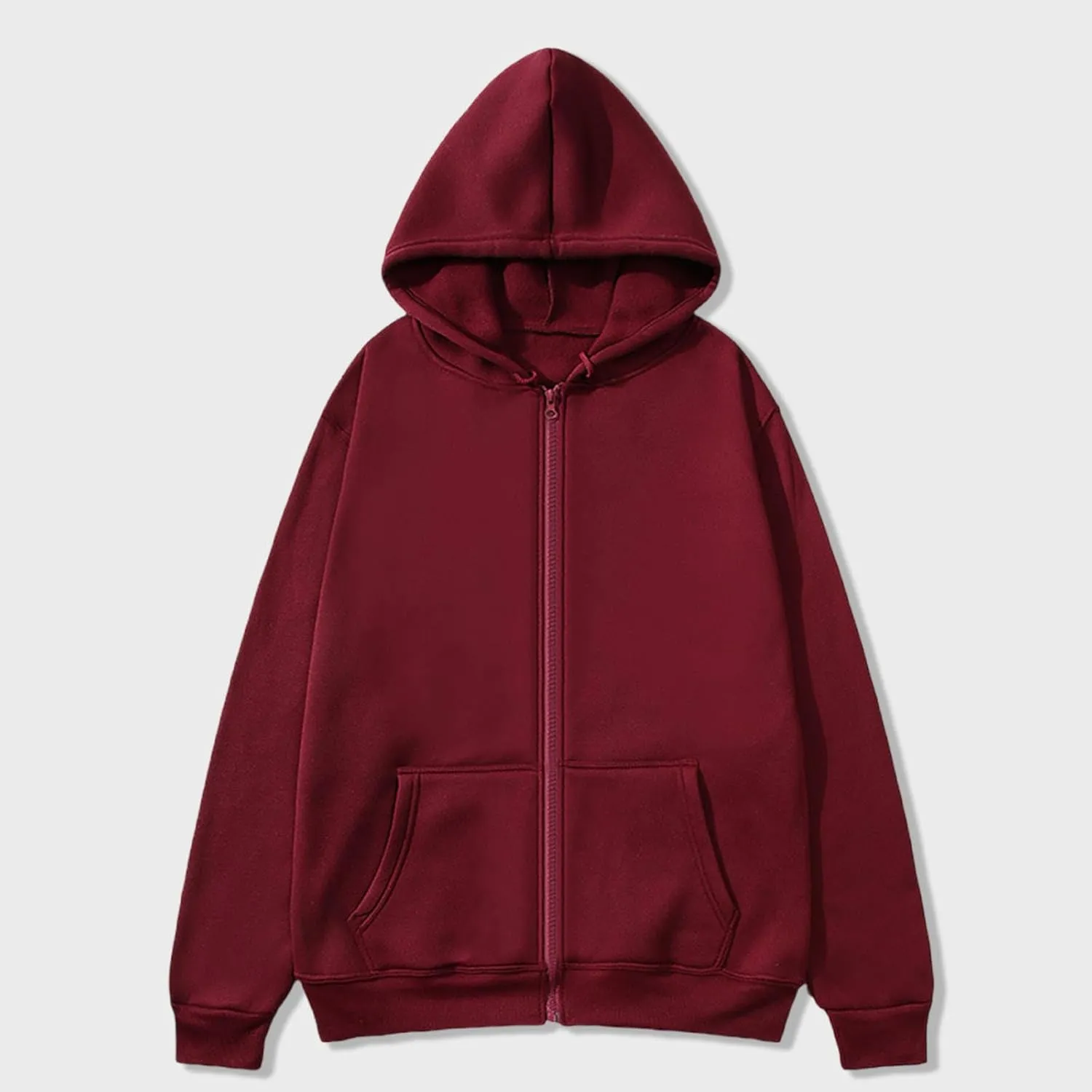 Zip Up Hoodie Women Long Sleeve Oversized Fleece Sweatshirt Comfy Fall Fashion Hooded Jackets Pullover with Pocket