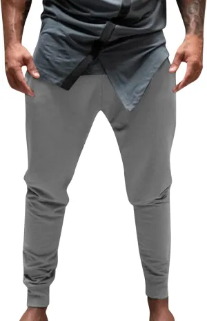 ZYXTIM Mens Casual Jogger Sweatpants Stretch Drawstring Gym Workout Athletic Track Pants Slim Fit Tapered Cuffed Trousers