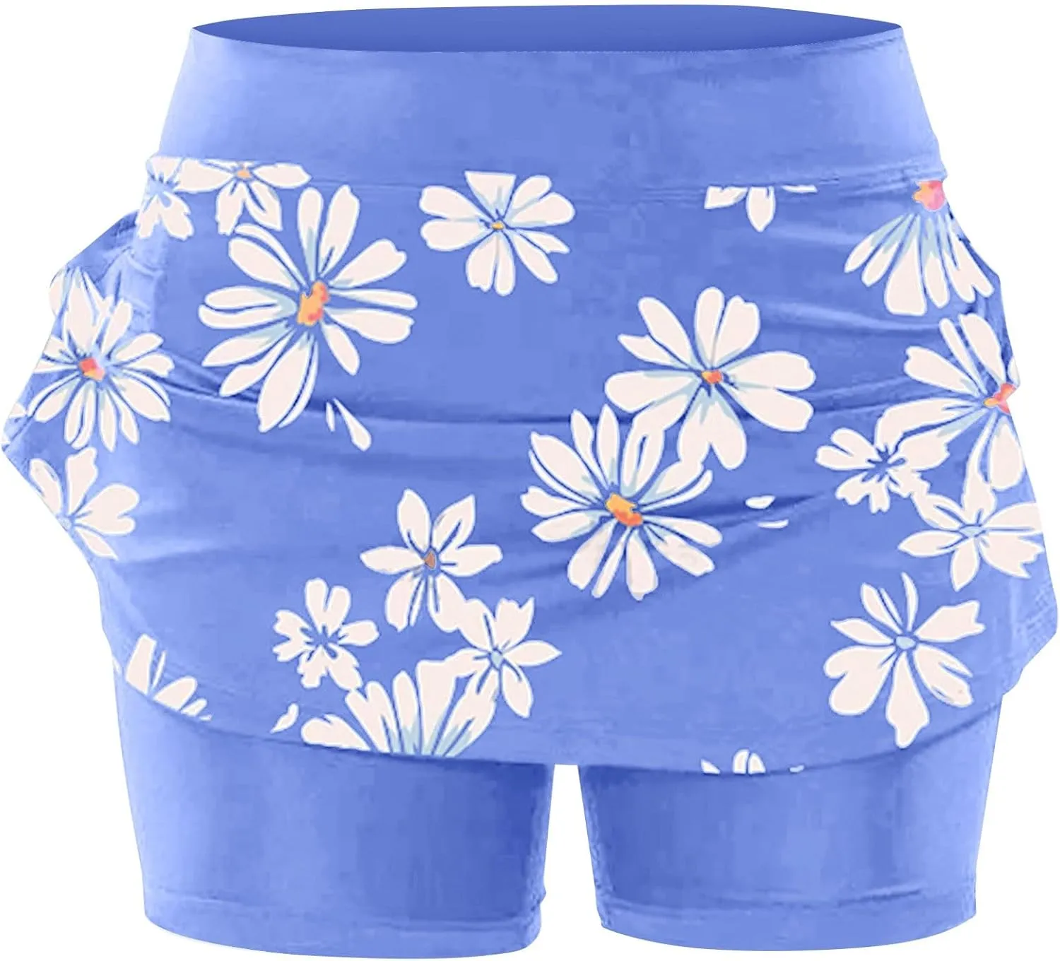 ZYXTIM Tennis Skirt for Women Athletic Skorts with Pockets Plus Size High Waist Tummy Control Stretch Quick Dry Mini Skirt