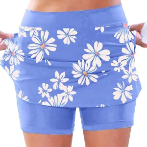ZYXTIM Tennis Skirt for Women Athletic Skorts with Pockets Plus Size High Waist Tummy Control Stretch Quick Dry Mini Skirt